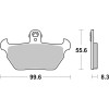 Plaquettes de frein BREMBO route métal fritté - 07BB22LA