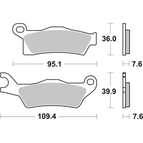 Plaquettes de frein BREMBO Off-Road métal fritté - 07GR26SD