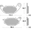 Plaquettes de frein BREMBO route métal fritté - 07YA52SA