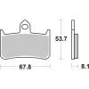 Plaquettes de frein BREMBO route carbone céramique - 07HO2807