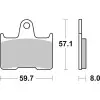 Plaquettes de frein BREMBO route métal fritté - 07KA21SP