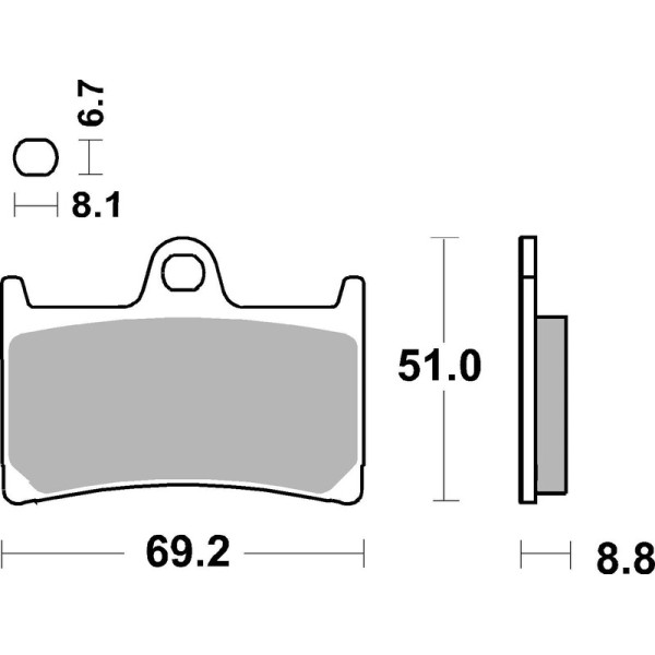 Plaquettes de frein BREMBO Scooter métal fritté - 07077XS