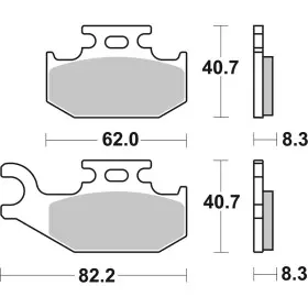 Plaquettes de frein BREMBO Off-Road métal fritté - 07GR74SD