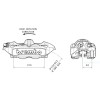 Etrier de frein avant droit BREMBO M4 titane Ø34mm