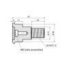 Adaptateur de rétroviseur embouts de guidon DAYTONA