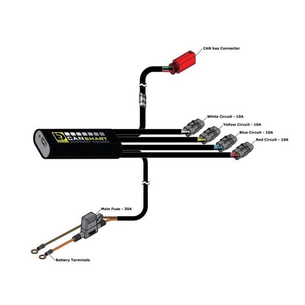 Kit DENALI CANsmart™ DL6 - lentilles ambrées