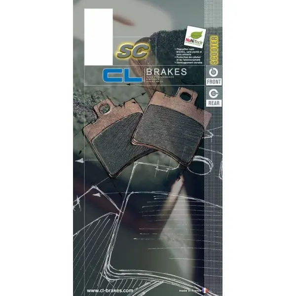 Plaquettes de frein CL BRAKES Scooter métal fritté - 3041SC