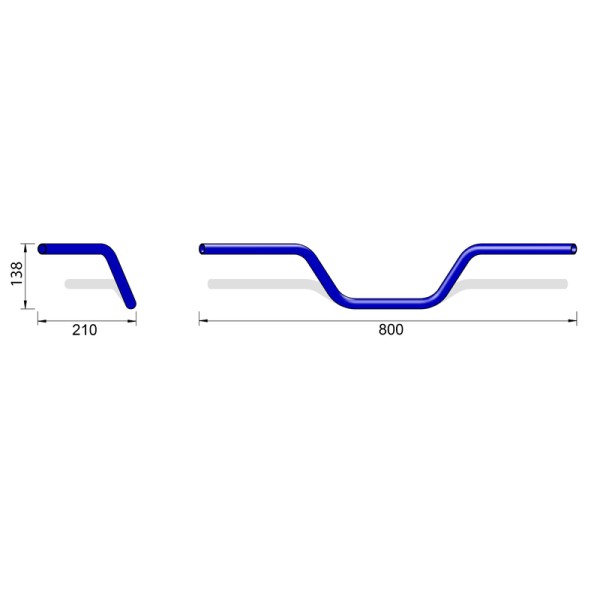 Guidon HIGHSIDER pro Touring L03 acier - noir