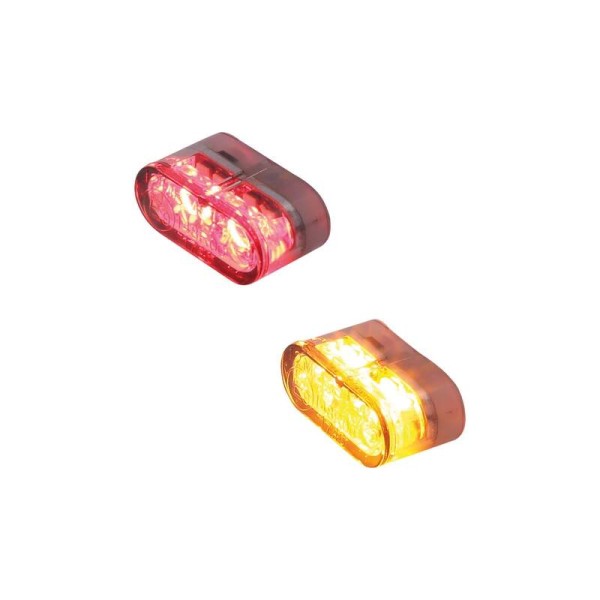 Feu arrière/clignotant LED HIGHSIDER pro Little Star-MX Pro Module 3en1 homologué - verre fumé - la paire