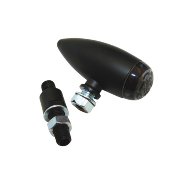 Feu arrière à LED HIGHSIDER Micro-Bullet, noir, teinté