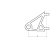 Kit de fixation de phare HIGHSIDER pro XS - Ø 35-37 mm - chromé