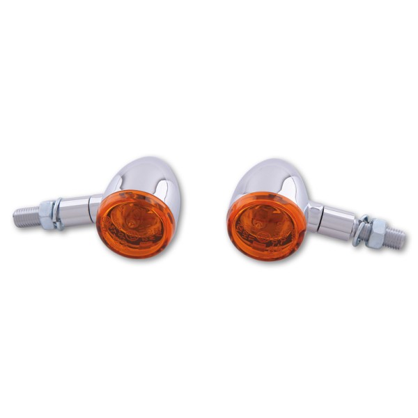 Clignotant HIGHSIDER smart Bullet Light homologué - verre orange - la paire