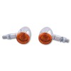 Clignotant HIGHSIDER smart Bullet Light homologué - verre orange - la paire