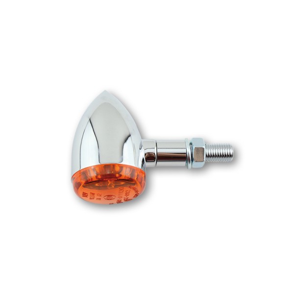 Clignotant HIGHSIDER smart Bullet Light homologué - verre orange - la paire