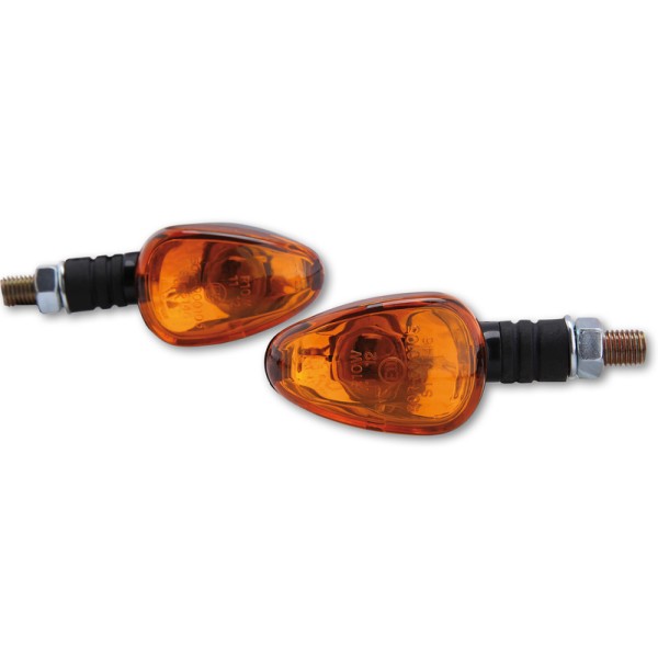 Clignotant HIGHSIDER smart Little Duke Mini homologué - verre orange - la paire