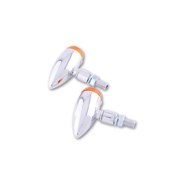Clignotant HIGHSIDER smart Micro-Bullet homologué - verre orange - la paire