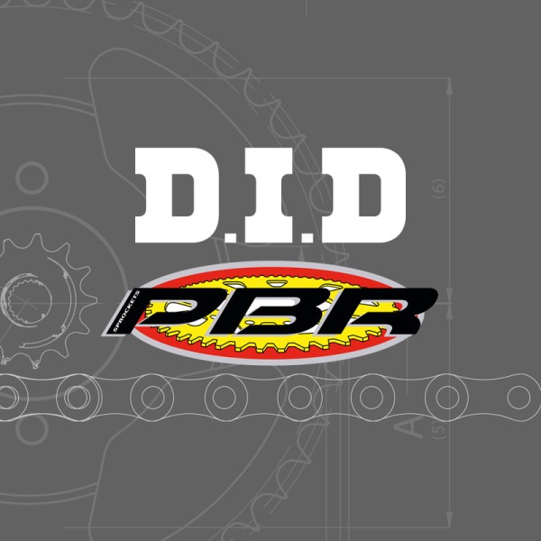 Kit chaîne DID/PBR 420D 12/47 (non-OEM) standard - couronne acier standard