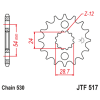 Pignon JT SPROCKETS acier anti-bruit 517 - 530