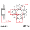 Pignon JT SPROCKETS acier anti-bruit 704 - 525