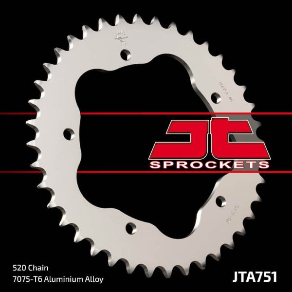Couronne JT SPROCKETS acier standard 751 - 520 - Nécessite un porte couronne JT SPROCKETS