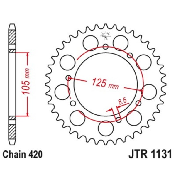 Couronne JT SPROCKET acier standard 1131 - 420