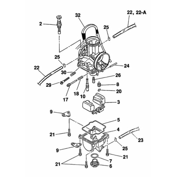 Carburateur KEIHIN PWK38 standard