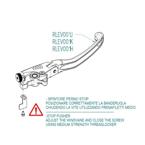 Kit de leviers repliables et réglables LIGHTECH - Type J