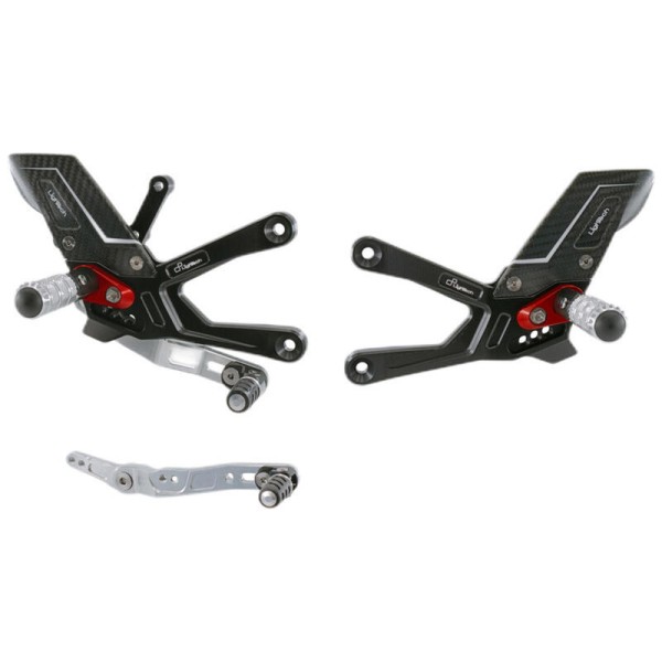 Commandes reculées réglables/repliables LIGHTECH Racing sélection standard et inversée