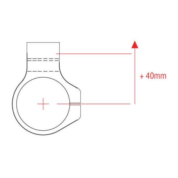 Bracelets de guidon LIGHTECH Ø53mm hauteur +0mm déport +40mm/10°