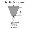 Courroie dentée intérieur et extérieur MITSUBOSHI