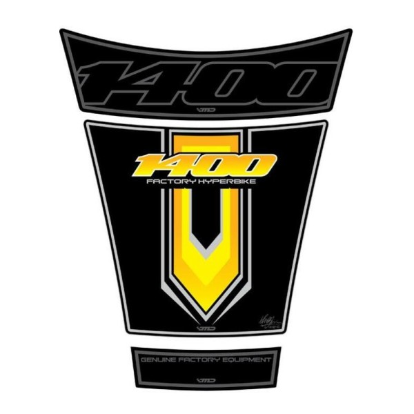 Protection de réservoir MOTOGRAFIX 3pcs noir/jaune Suzuki GSX1400