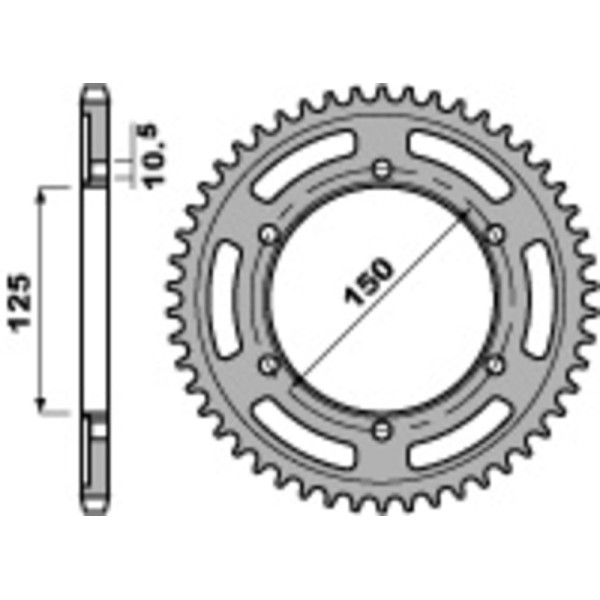Couronne PBR acier standard 4454 - 525