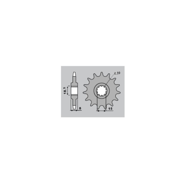Pignon PBR acier standard 599 - 415