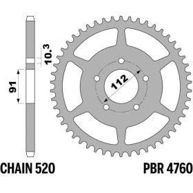 Couronne PBR acier standard 4760 - 520