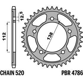 Couronne PBR acier C45 standard 4786 - 520