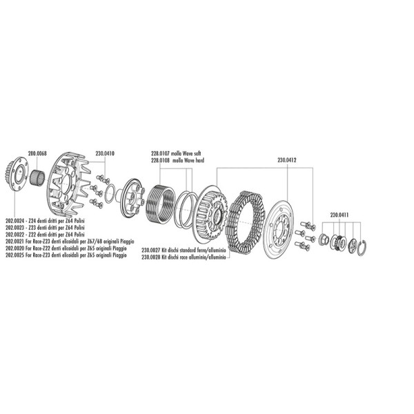 Embrayage POLINI HT for Race - 23 dents droites