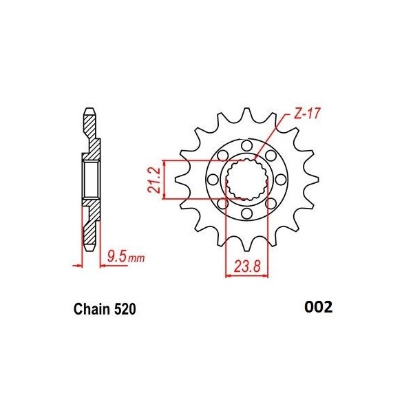 FRONT SPROCKET 520 14T