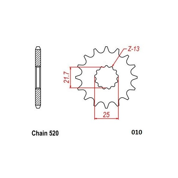 FRONT SPROCKET 520 14T