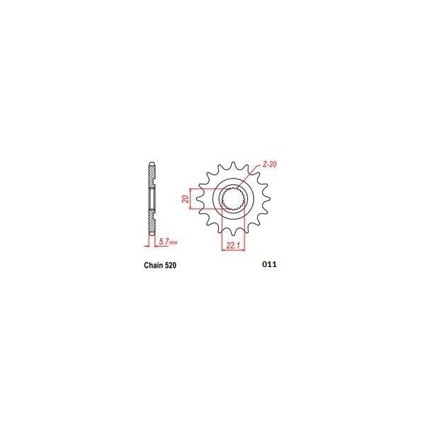 FRONT SPROCKET 520 13T