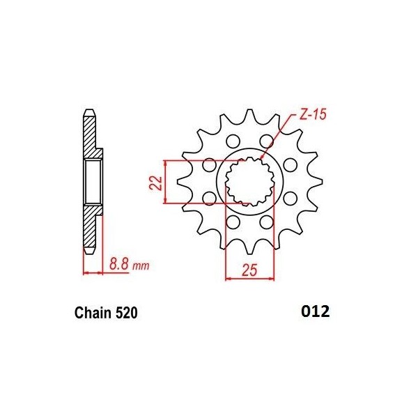 FRONT SPROCKET 520 12T