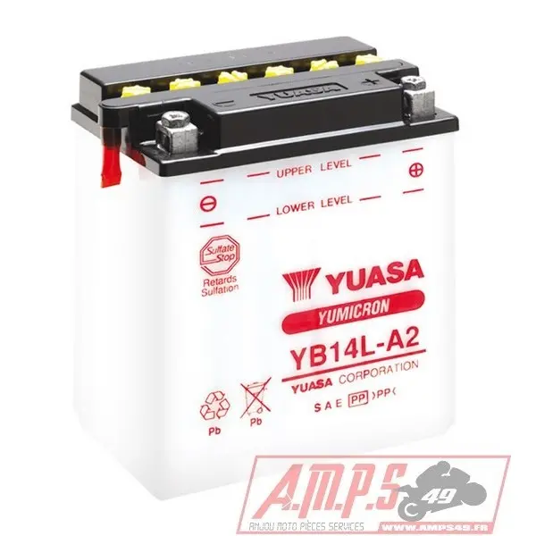 Batterie YUASA conventionnelle sans pack acide - 6N2A-2C-3