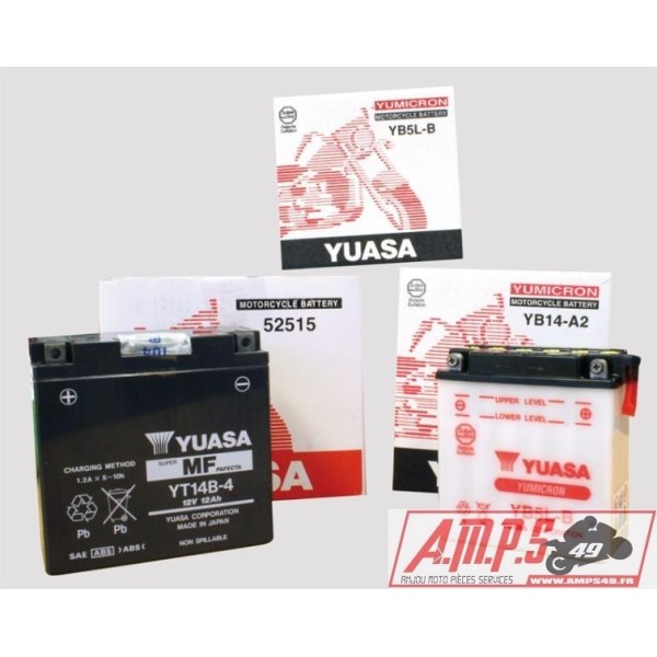 Batterie YUASA 6N6-1D-2 conventionnelle sans pack acide