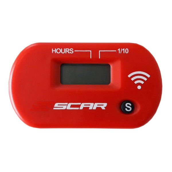 Compteur d'heures SCAR Sans-fil avec Velcro rouge