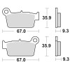Plaquettes de frein BRAKING Off-Road/Quad métal fritté - 890CM44
