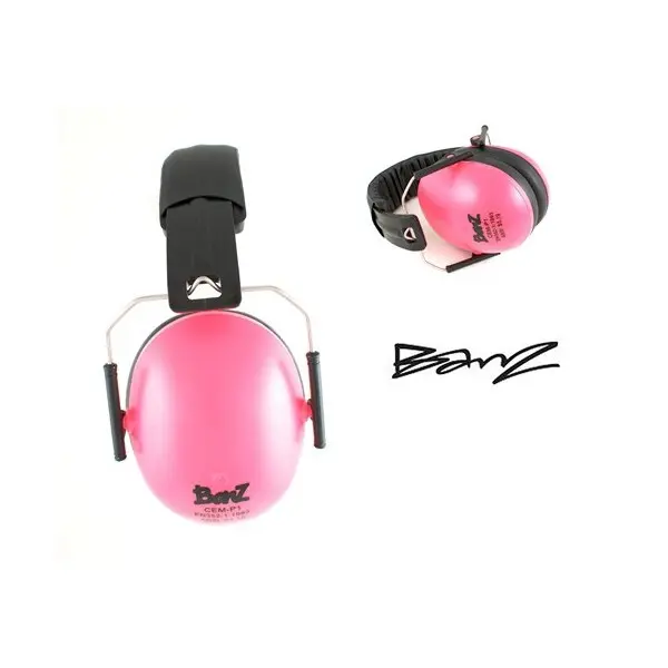 casque anti bruit Babybanz pour enfants de 2 ans et plus. couleur rose