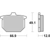 Plaquettes de frein BREMBO route carbone céramique - 07HO1212