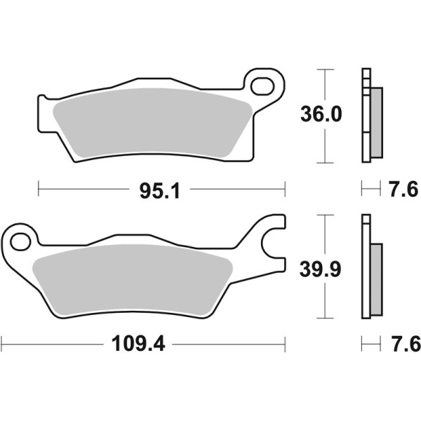 Plaquettes de frein BREMBO Off-Road métal fritté - 07GR27SX