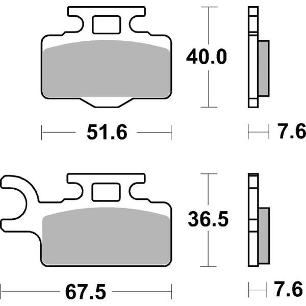 Plaquettes de frein BREMBO Off-Road métal fritté - 07KA27SD