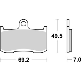 Plaquettes de frein BREMBO route carbone céramique - 07KA2305