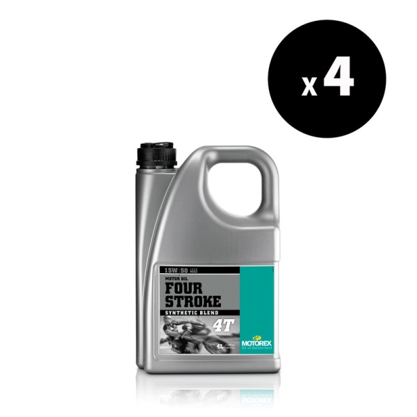 Huile moteur MOTOREX 4-Stroke - 15W50 4L x4